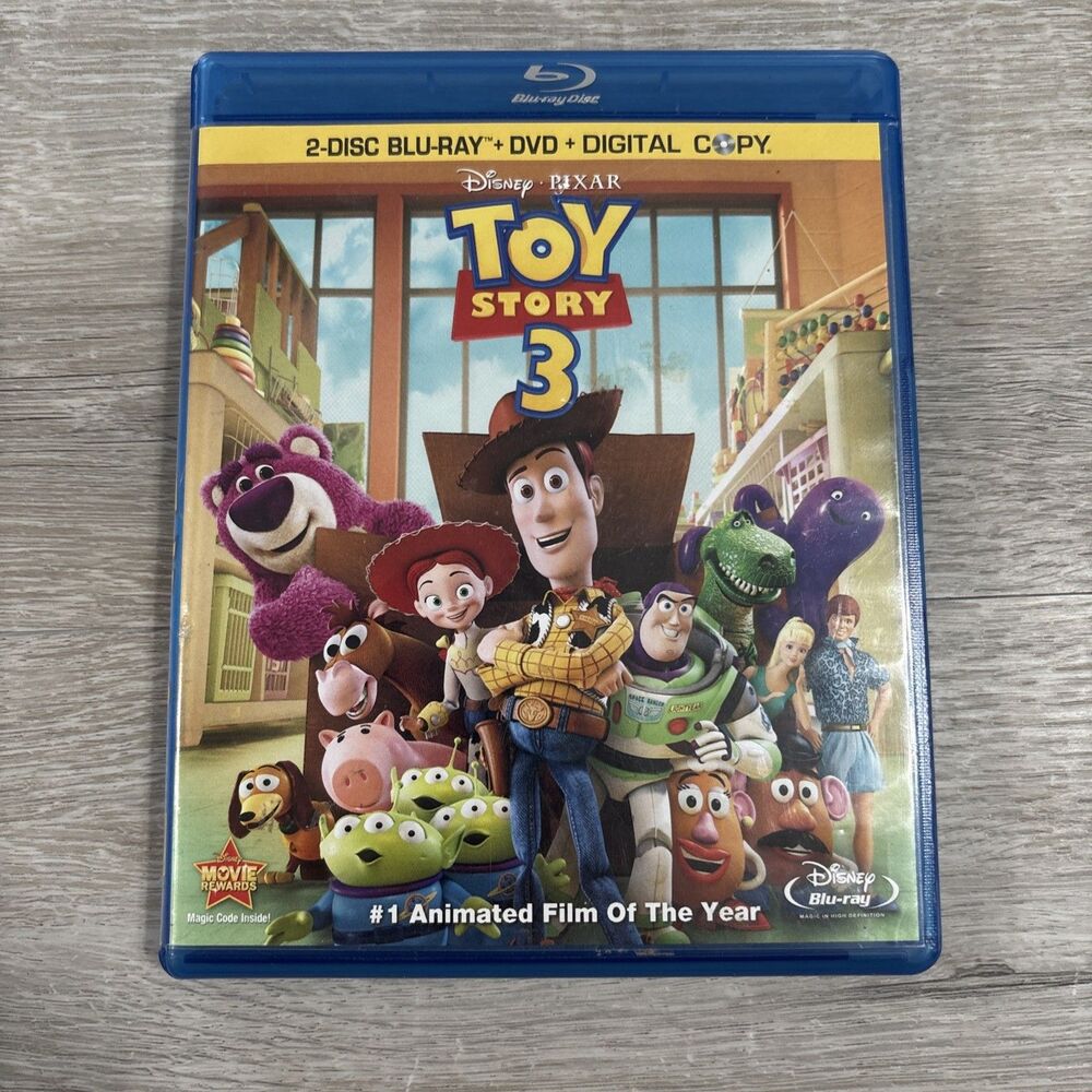 Toy Story 3 DVD 2 Disc Blu-Ray Digital Copy Disney Pixar 2010